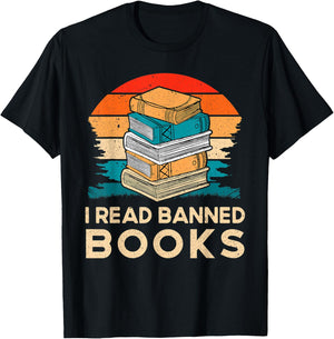 I Read Banned Books For Book Lover Book Nerd Book Worm T-Shirt - T-Shirt | Black