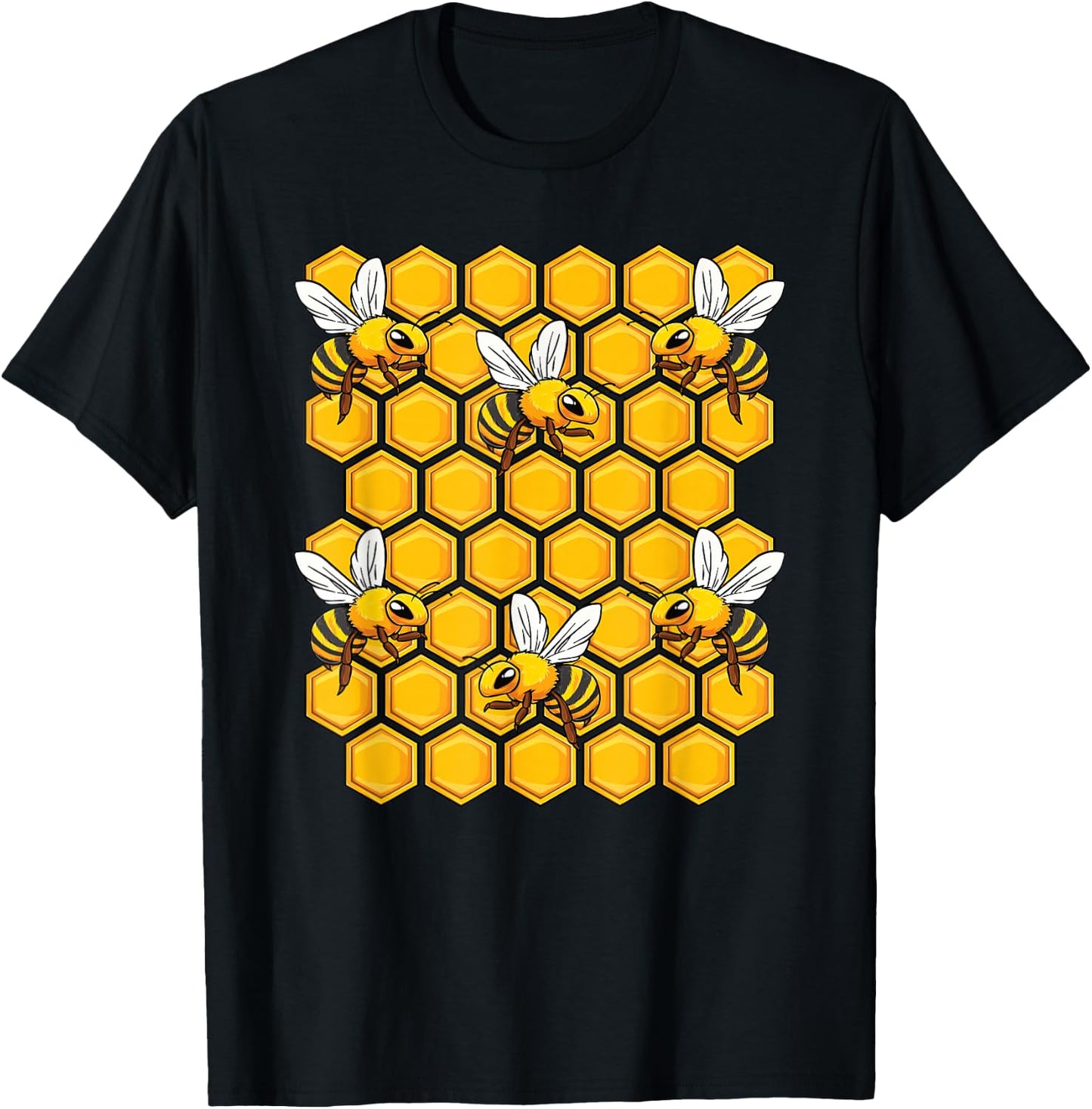 Beekeeper Honeycomb Honey Honeybee Beekeeping Bee Lover T-Shirt - T-Shirt | Black