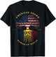 American Grown with Romanian Roots Tree USA Flag Gift T-Shirt - T-Shirt | Black