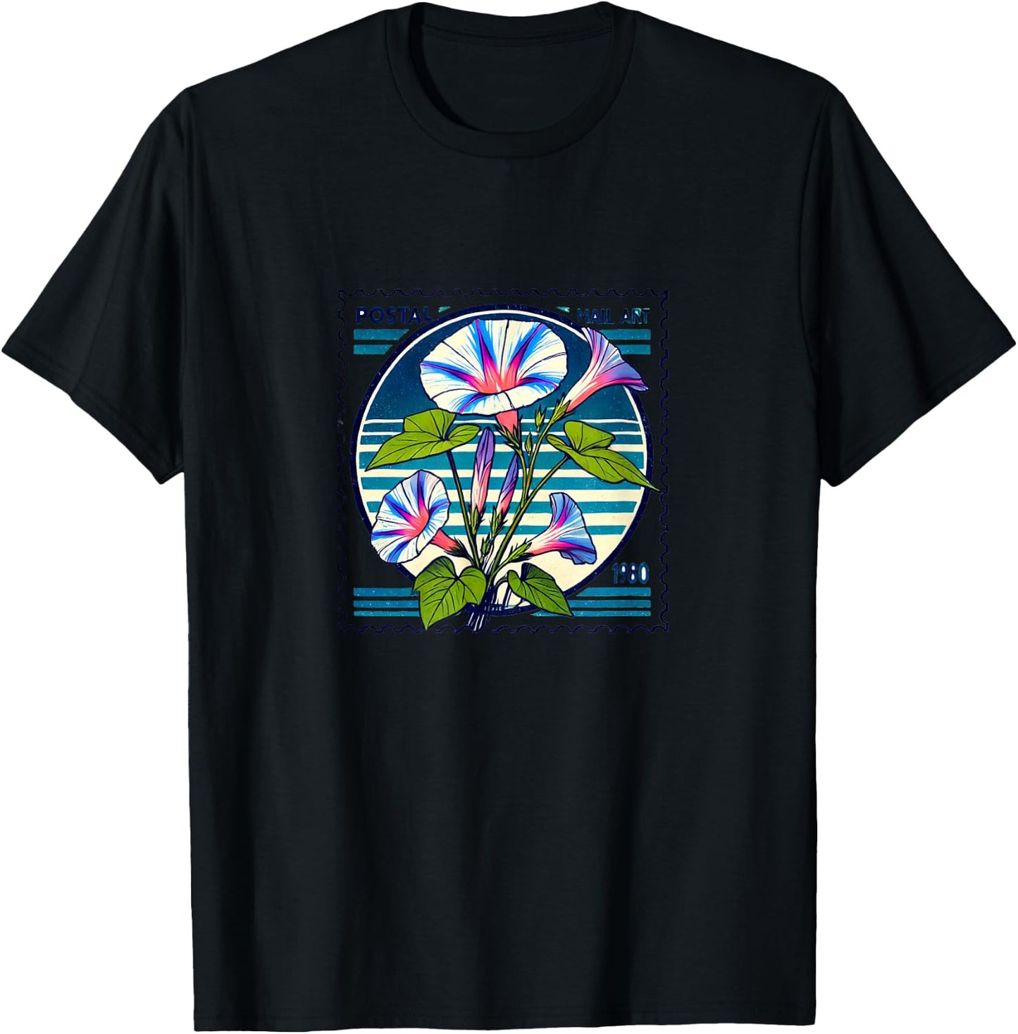 Morning Glory Flower Art Morning Glories Nature T-Shirt - T-Shirt | Black