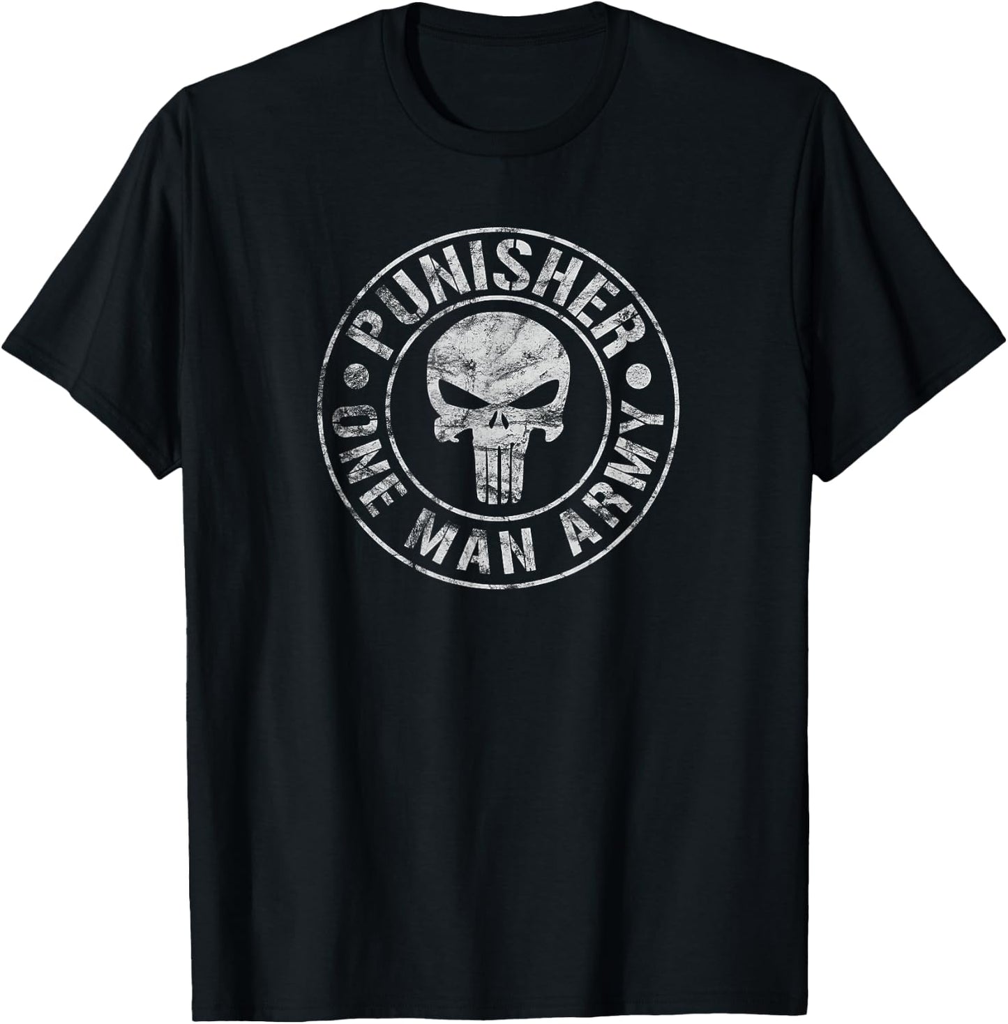 Marvel The Punisher One Man Army White , black T-Shirt - T-Shirt | Black