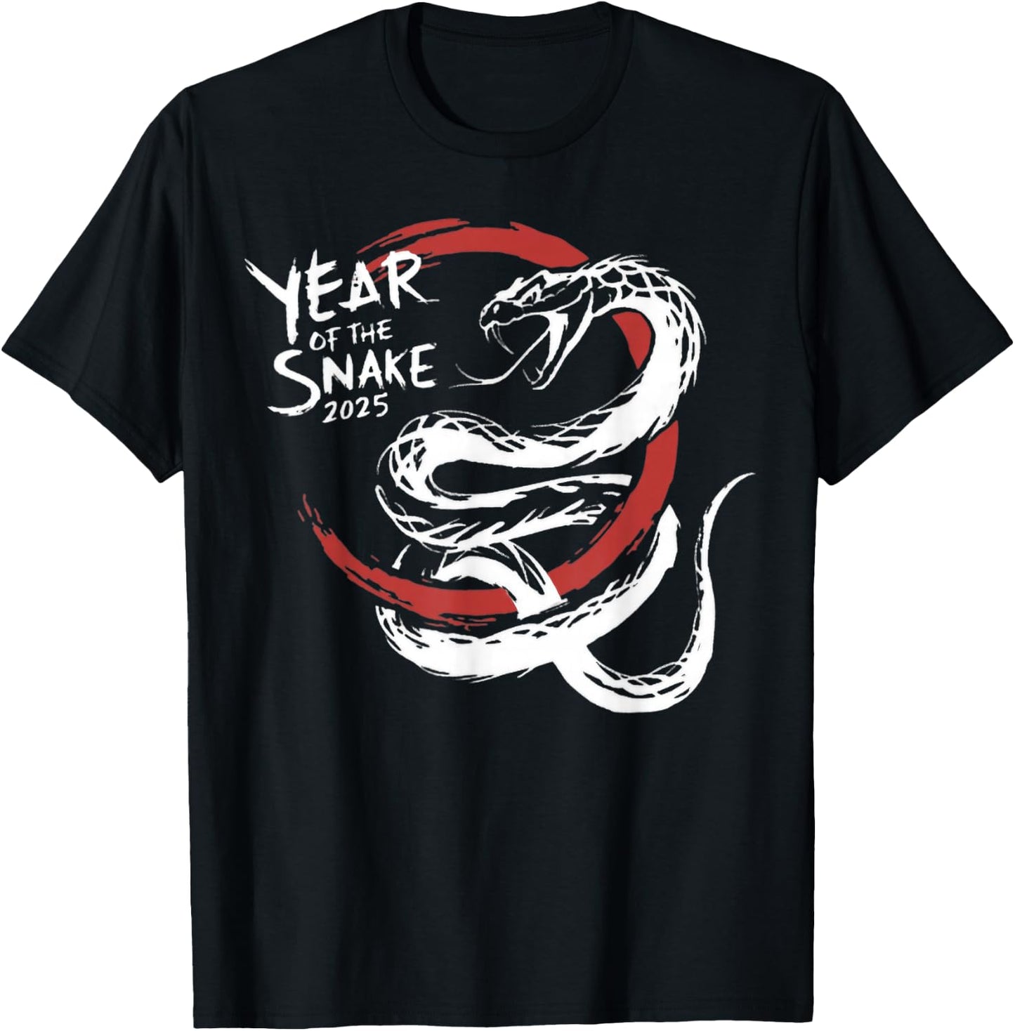 Chinese New Year Zodiac Sign 2025 Year of The Snake T-Shirt - T-Shirt | Black