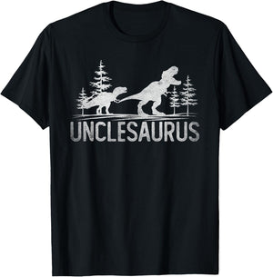 Unclesaurus T-Rex Dinosaur Uncle Saurus Father's Day T-Shirt - T-Shirt | Black