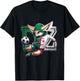 Fennec Algerian Flag Football Gift Jersey Dz , Black, S T-Shirt - T-Shirt | Black
