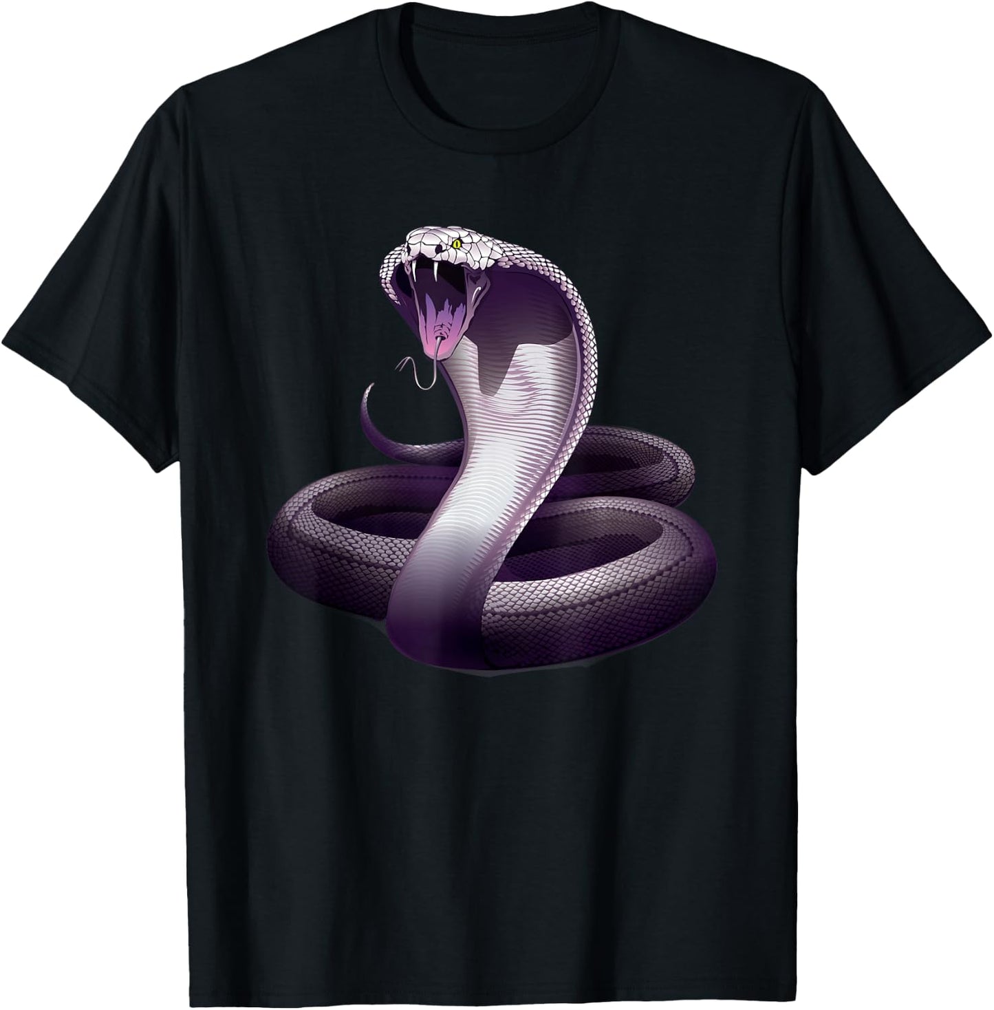 Snake cobra for lover Hissing Distressed Bite Venom T-Shirt - T-Shirt | Black