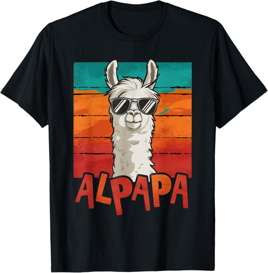Alpaka Best Dad Alpaka Vatertagsgeschenk für Papa T-Shirt - T-Shirt | Black