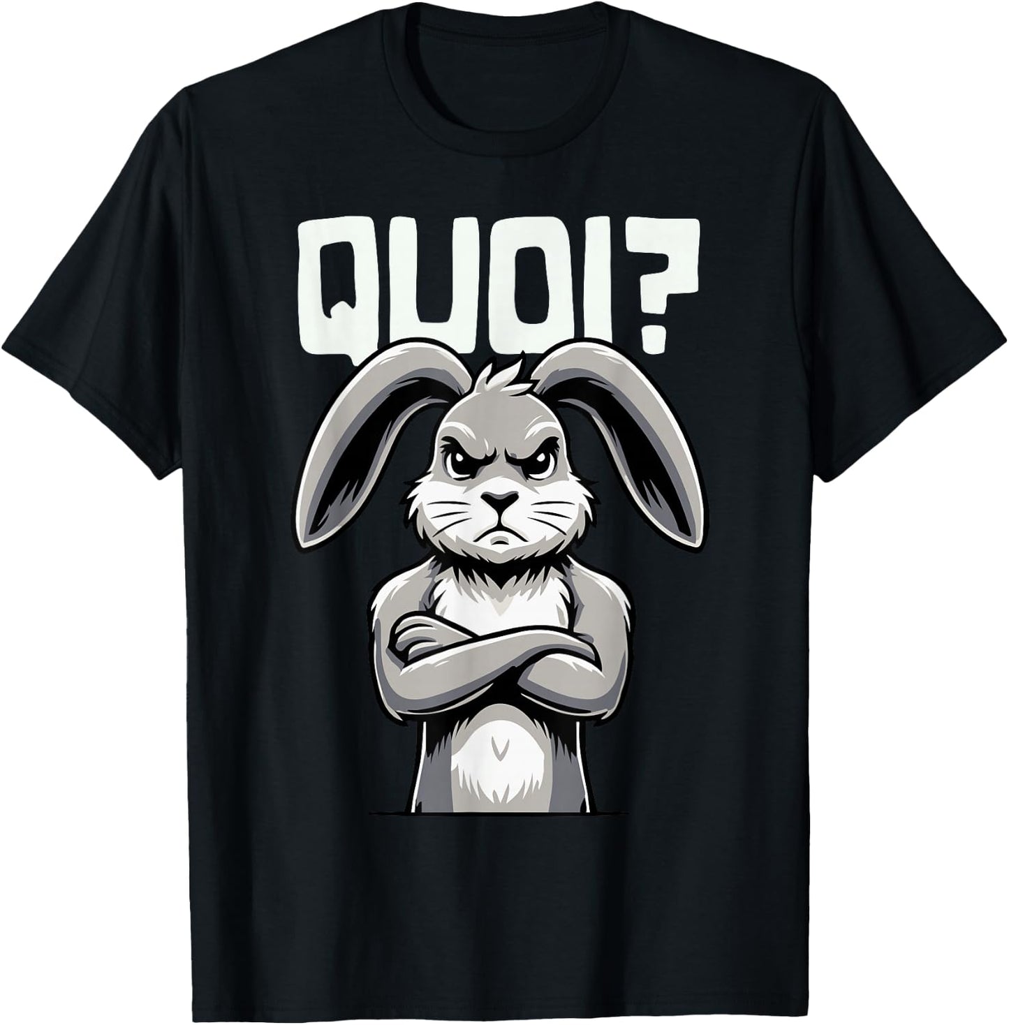 Funny Rabbit Woman Girl Boy Child What Rabbit , Black, S T-Shirt - T-Shirt | Black