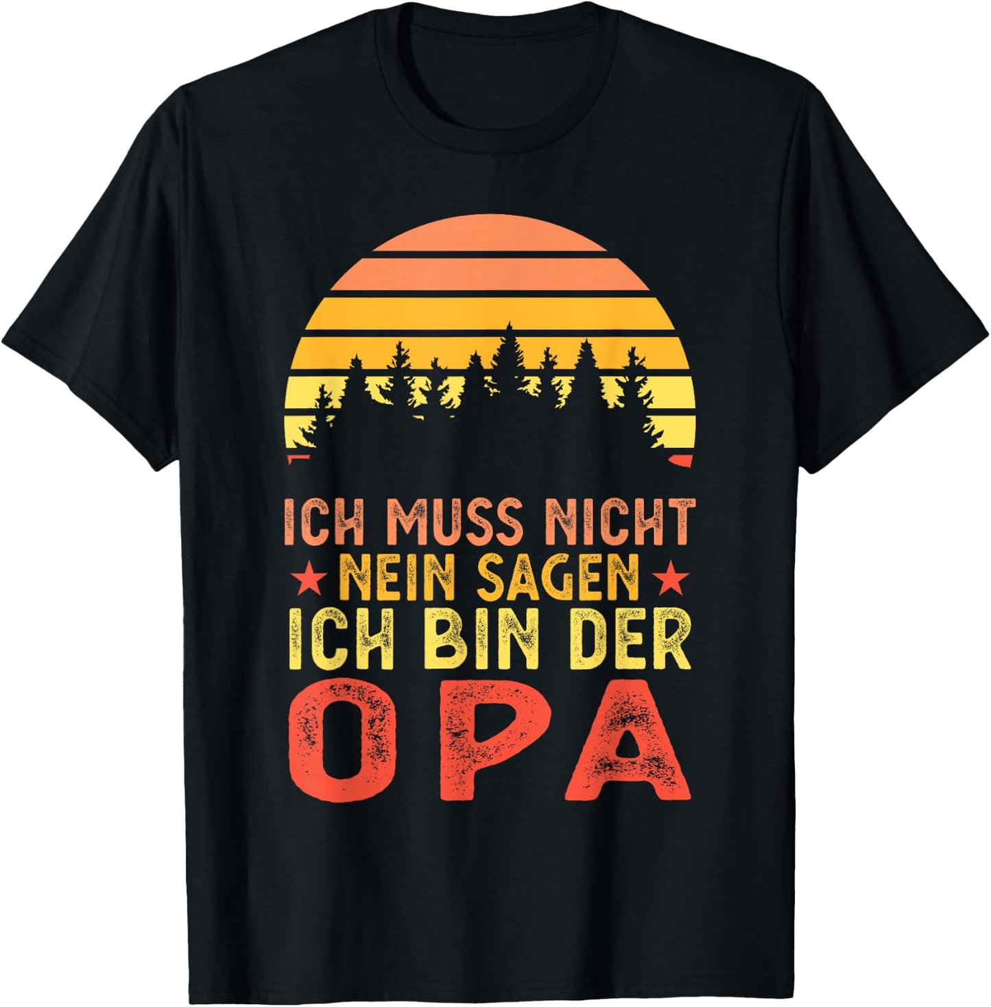 Ich bin der Opa Papa Familie T-Shirt - T-Shirt | Black