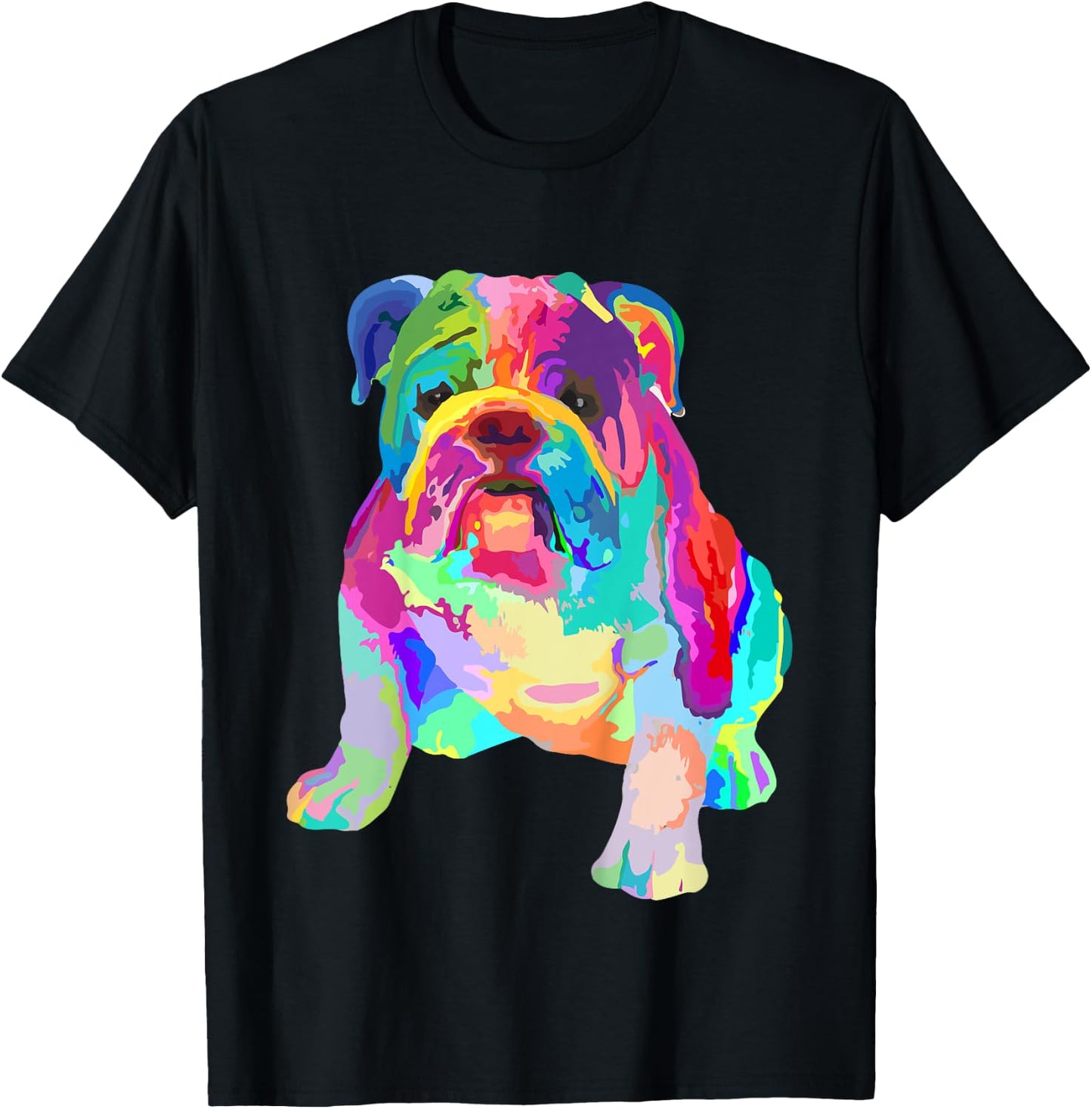 Boys Colorful Cool Girls Shirts English Bulldog Kids T-Shirt - T-Shirt | Black