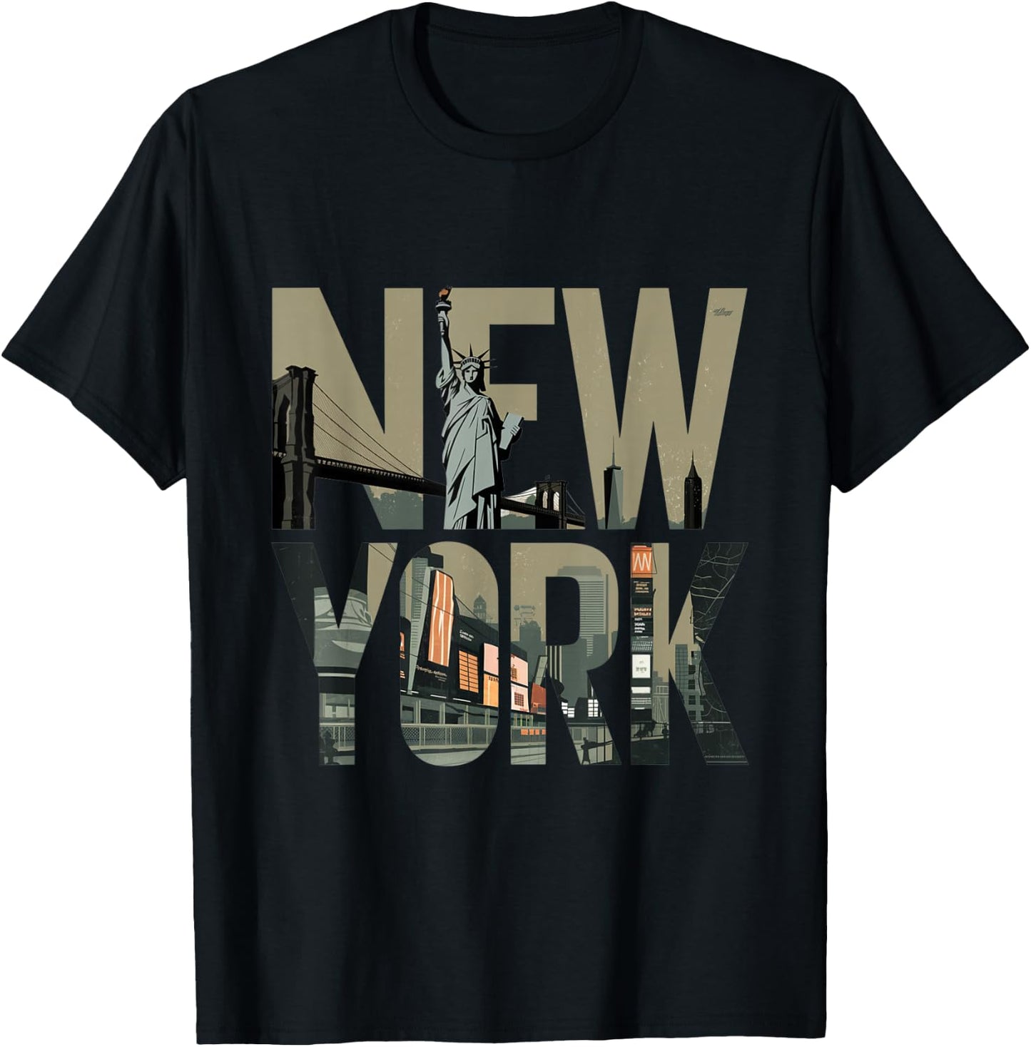 New York Freiheitsstatue T-Shirt - T-Shirt | Black