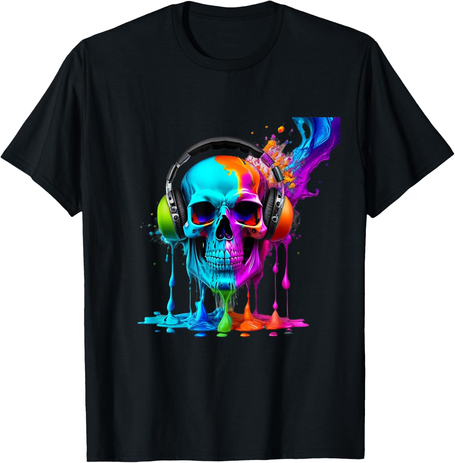 Headphone Skull T-Shirt - T-Shirt | Black
