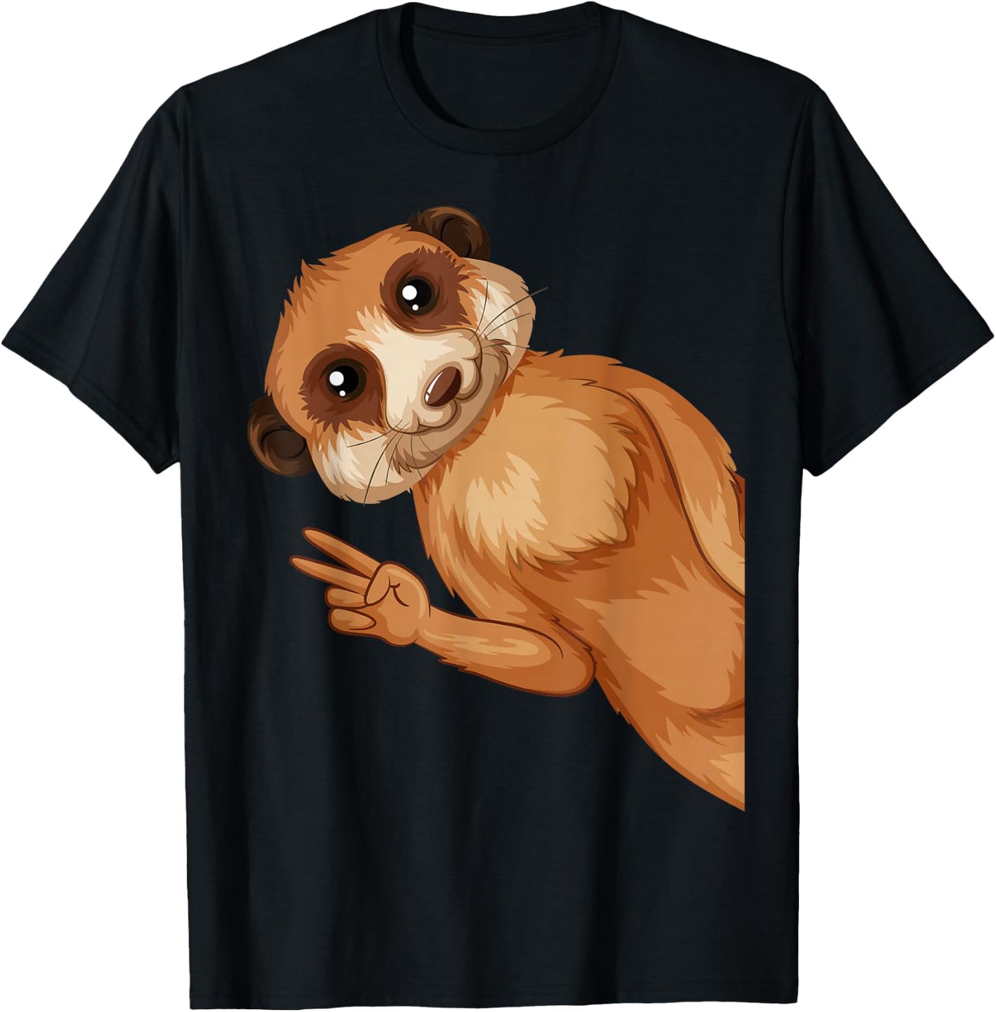 Meerkat Children's Girls Boys , black T-Shirt - T-Shirt | Black