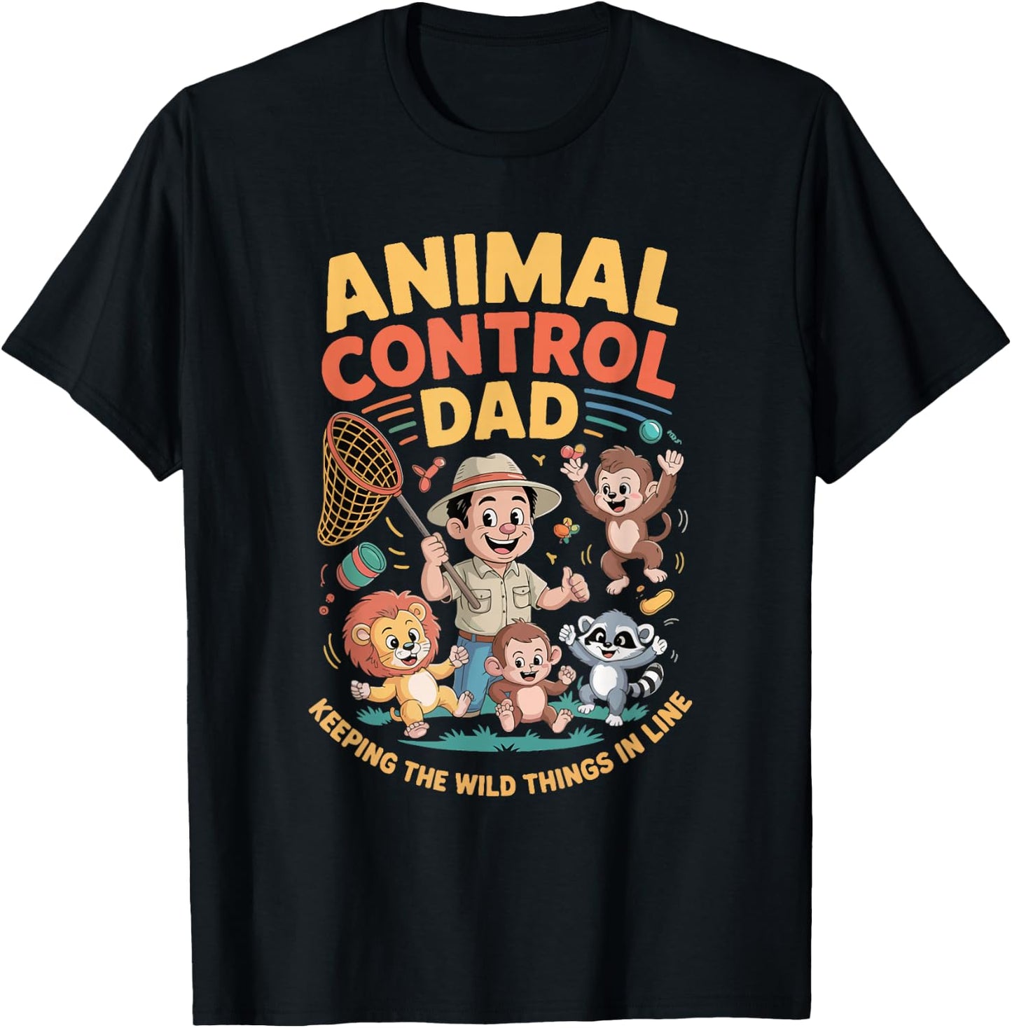 Animal Control Dad Rescue Veterinary Costume Wildlife T-Shirt - T-Shirt | Black