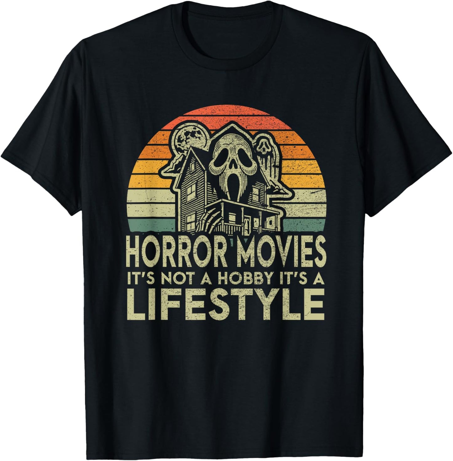 Retro Horror Movies Lifestyle Horror Enthusiast T-Shirt - T-Shirt | Black
