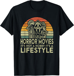 Retro Horror Movies Lifestyle Horror Enthusiast T-Shirt - T-Shirt | Black