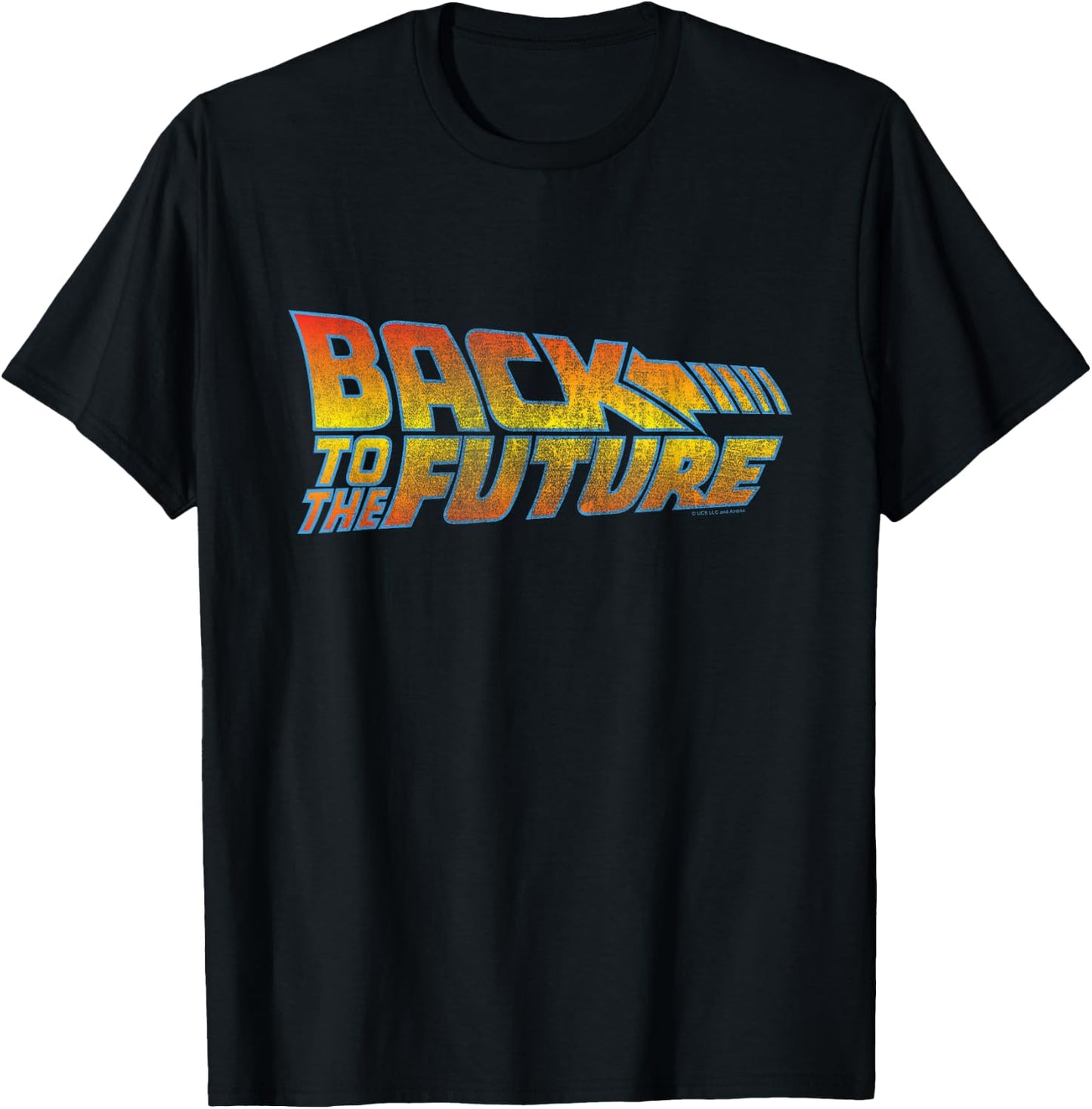 Back to The Future Distressed Logo T-Shirt - T-Shirt | Black