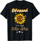Blessed To Be Called Cha Cha Funny Leopard Sunflower T-Shirt - T-Shirt | Black
