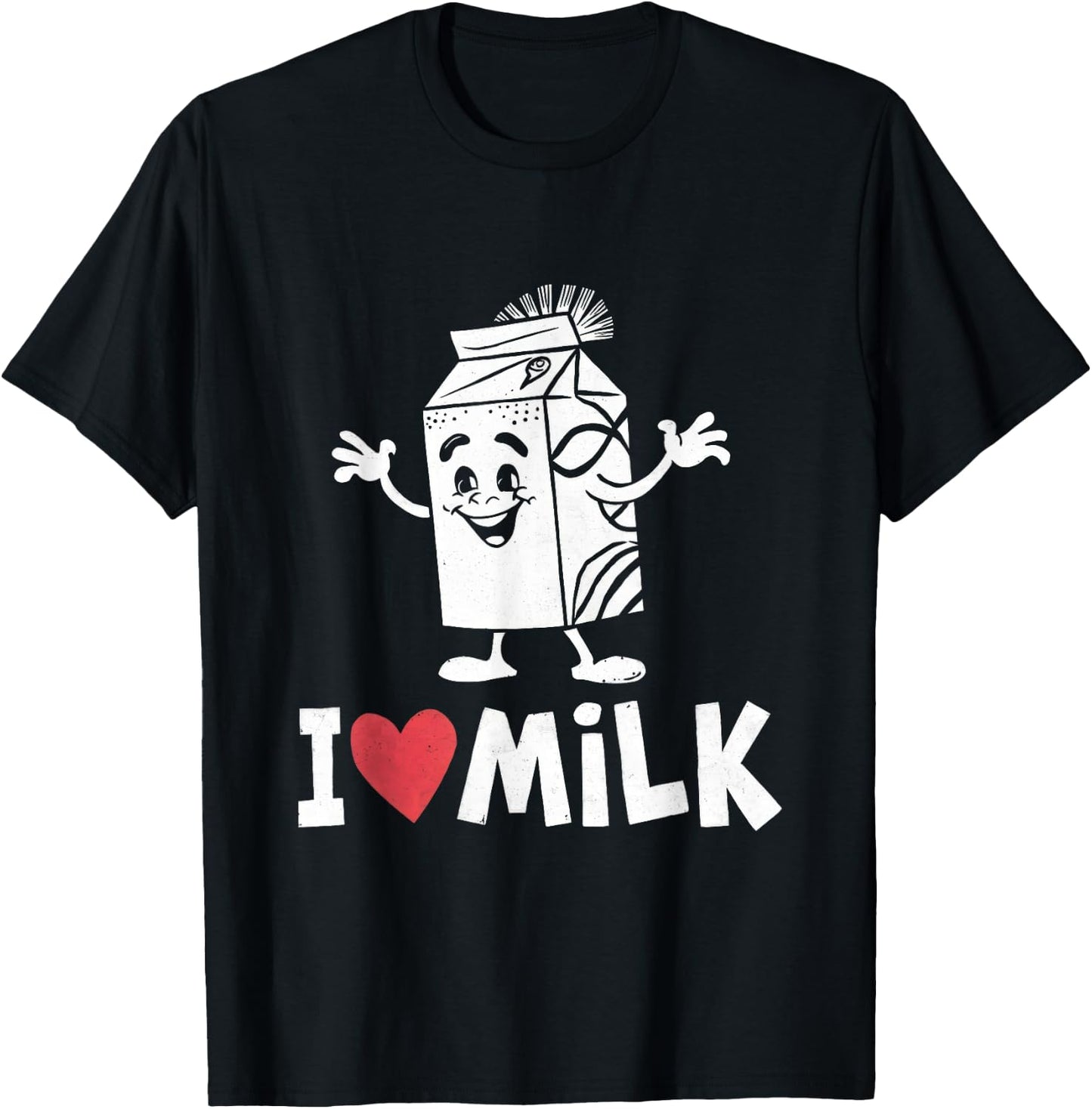 I Love Milk Milkman Farmer Farming Farm Lactose Men Women T-Shirt - T-Shirt | Black