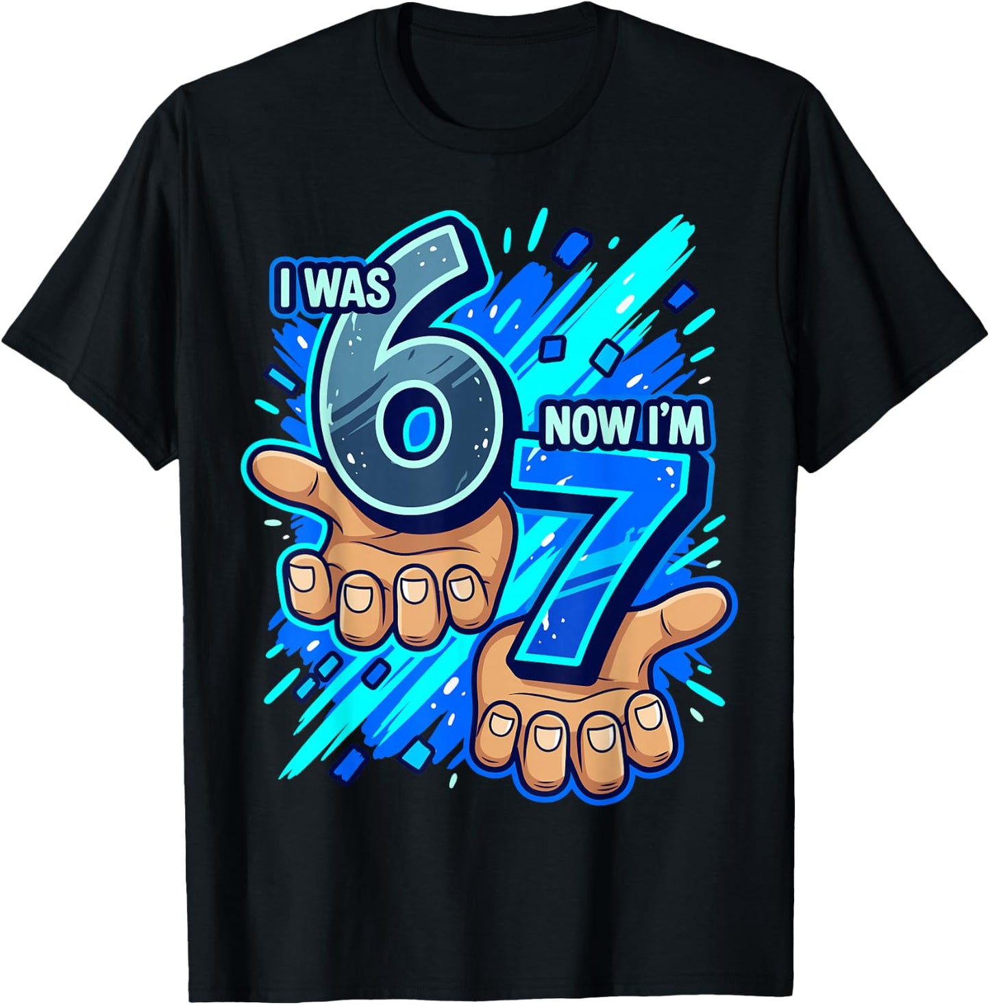 I was 6 Now I'm 7 7th Birthday 6 7 Birthday Boys T-Shirt - T-Shirt | Black