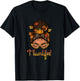 Thanksgiving Black Woman Bun Thankful Fall Women Girls Kids T-Shirt - T-Shirt | Black