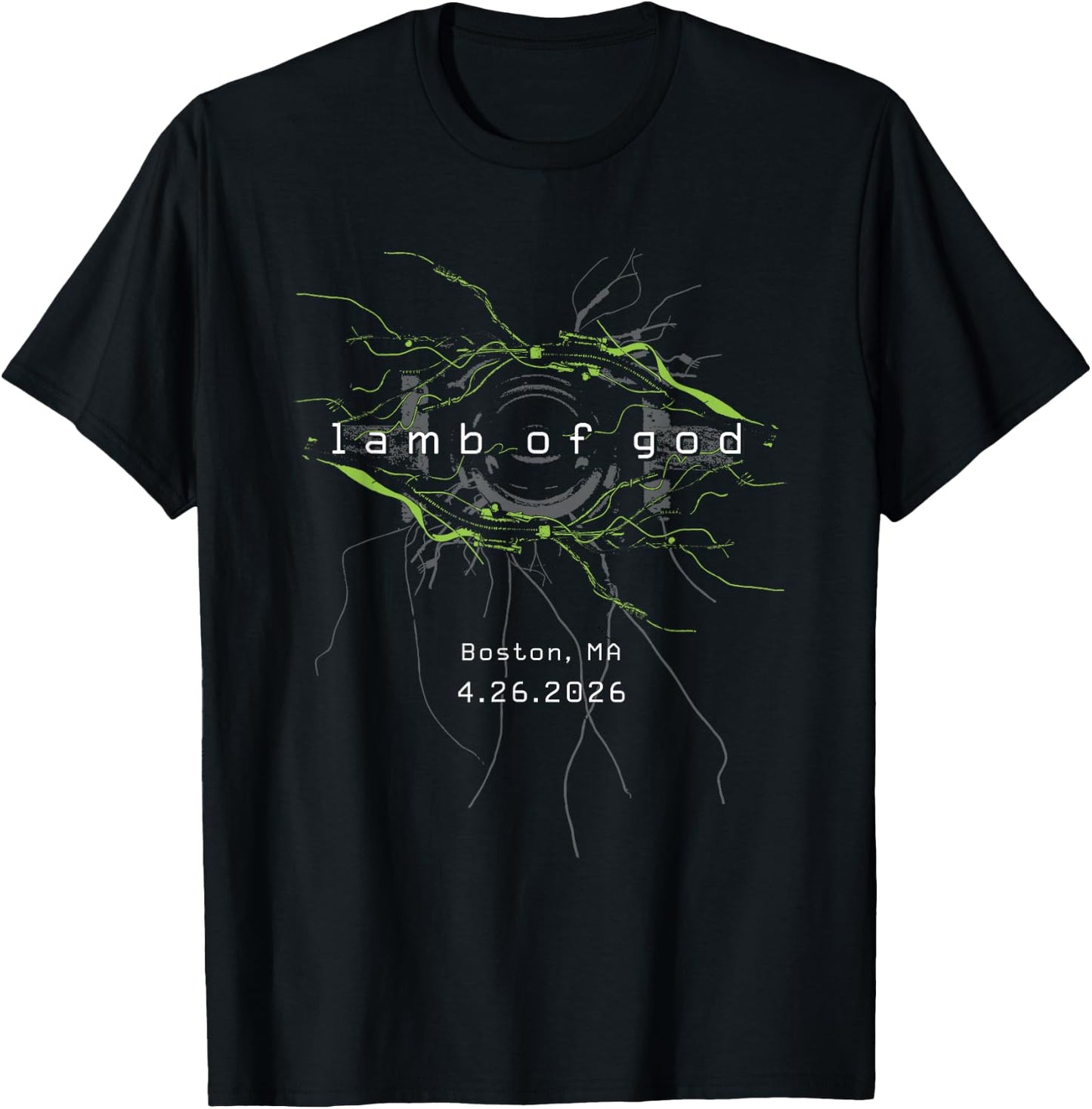 Lamb of God Into Oblivion Tour Boston T-Shirt - T-Shirt | Black