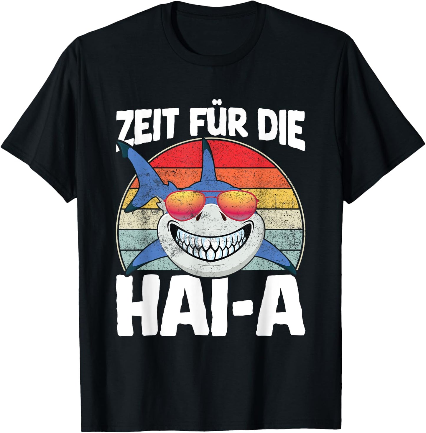 Zeit Für Die Haia Hai Schlafshirt Müde Pyjama Lustig Schlaf T-Shirt - T-Shirt | Black