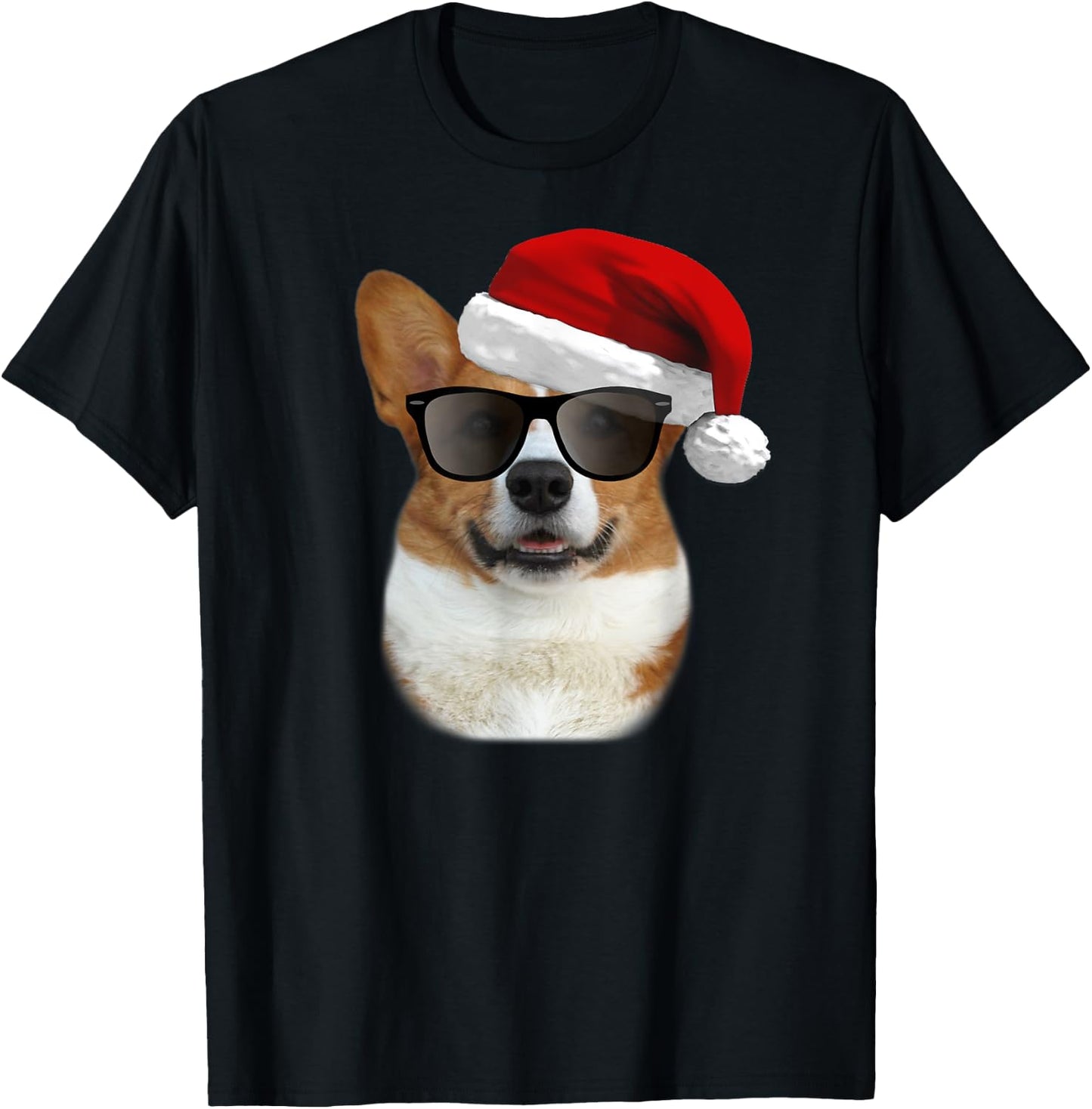 Corgi Christmas Shirt , Men & Kids - Corgi Santa T-Shirt - T-Shirt | Black