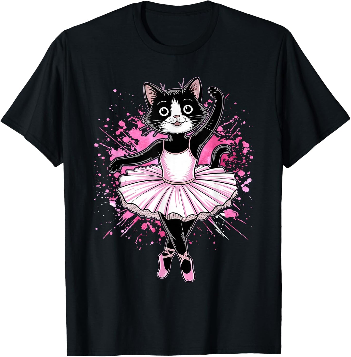 Rahmonty Designs Ballet Cat Lover Dance Recital Funny Black T-Shirt - T-Shirt | Black