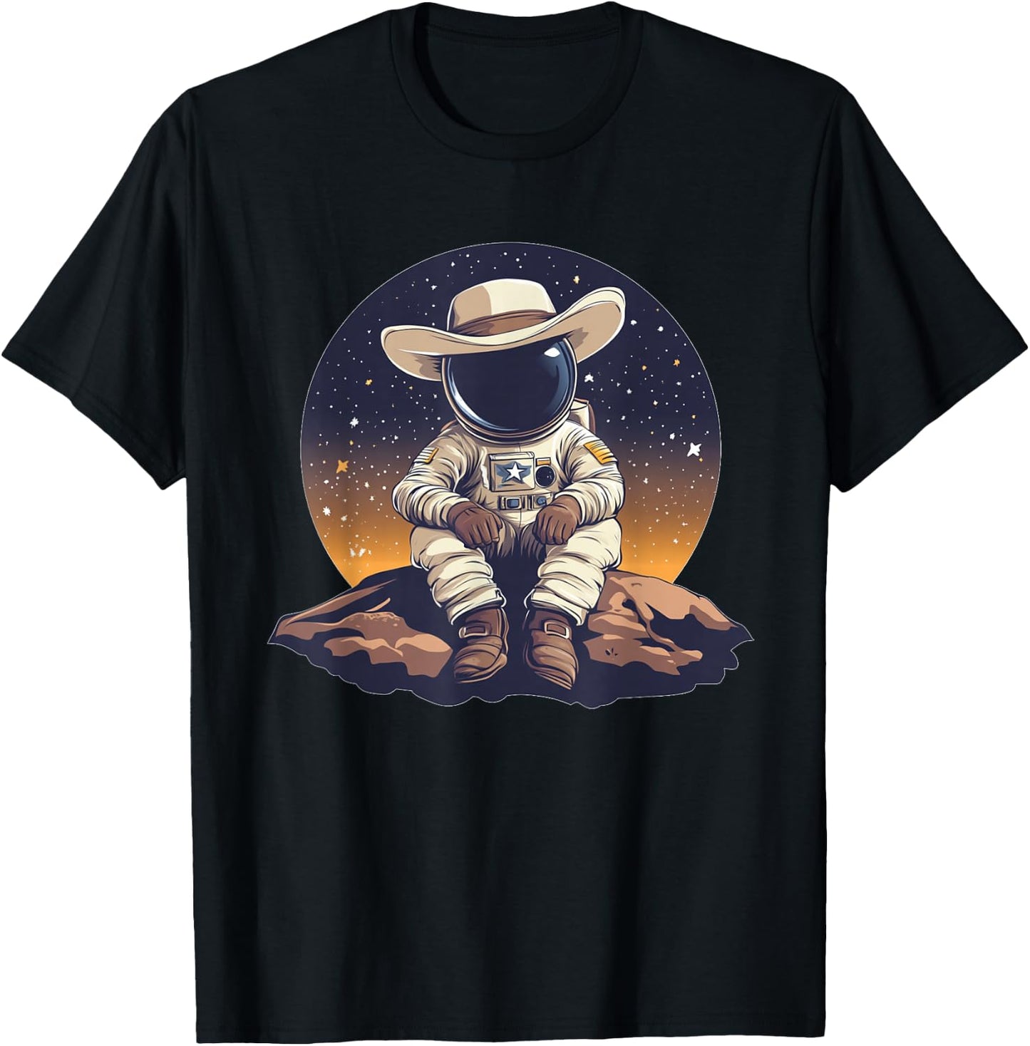 Rodeo Astronaut Costume for Cowboy and Space Lovers T-Shirt - T-Shirt | Black