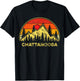 Chattanooga Tennessee Souvenirs Apparel Co. Vintage Tennessee Hiking Mountains - Blue, -Adult, Short Sleeve, Classic Fit, Small T-Shirt - T-Shirt | Black