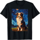Australian Shepherd Starry Night Aussie T-Shirt - T-Shirt | Black