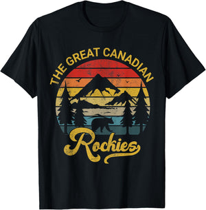 retro vintage Canadian Rockies souvenir T-Shirt - T-Shirt | Black