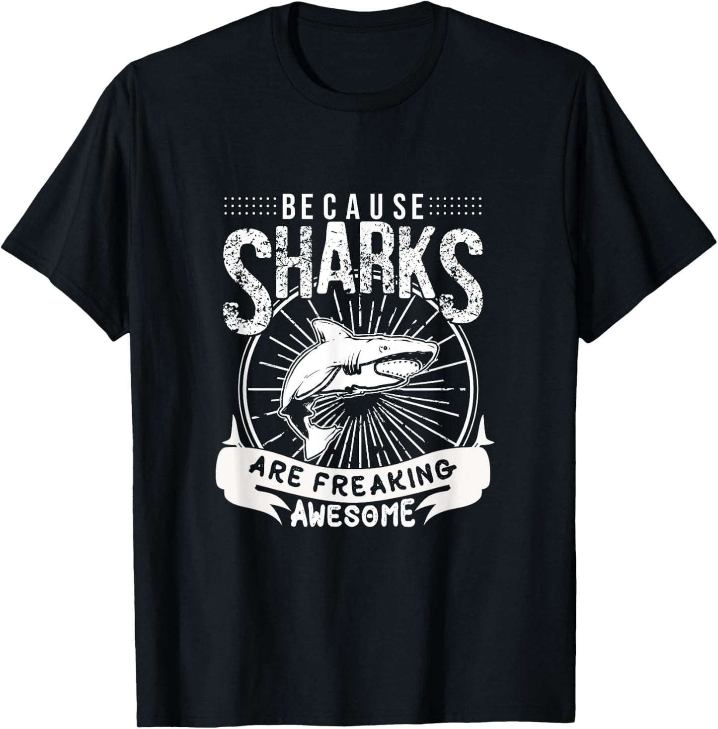Sharks A freaking awesome Shark Ocean Sharks Summer Women Girls Kids T-Shirt - T-Shirt | Black