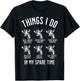 Funny Things I Do In My Spare Time Giraffe Safari Animal T-Shirt - T-Shirt | Black