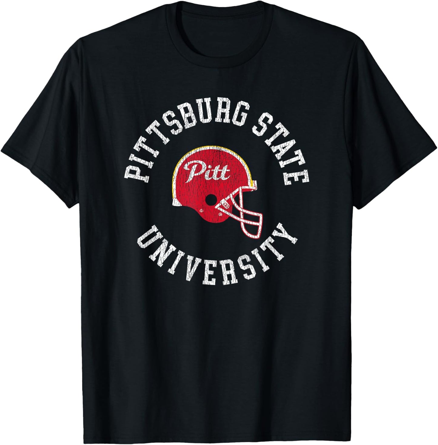 Vintage Pitt State Gorillas Football Retro Helmet T-Shirt - T-Shirt | Black