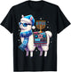 Hanukkah Llama Alpaca Chanukah T-Shirt - T-Shirt | Black