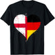 Coole Deutschland England Flagge für Englisch Deutsch Stolz T-Shirt - T-Shirt | Black
