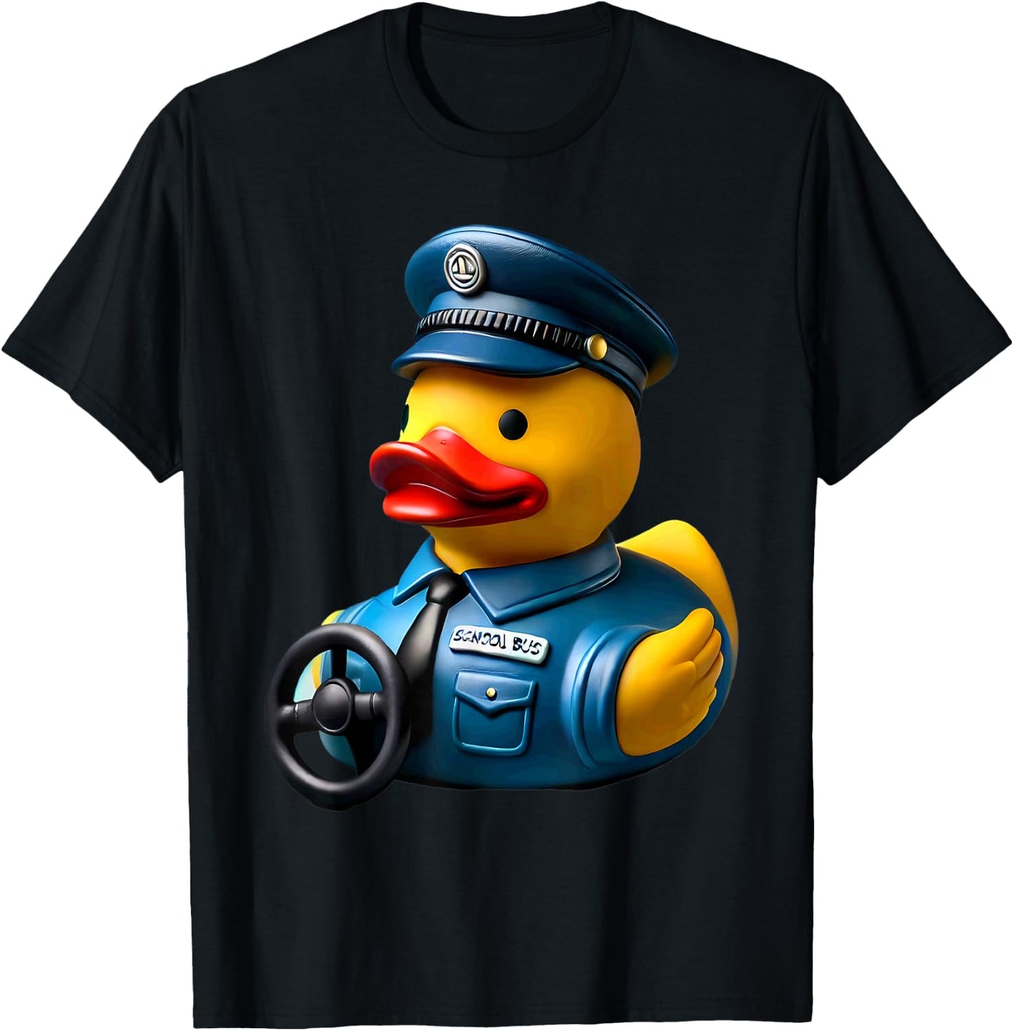 Rubber Duck School Bus Driver Ducky Duckie Men Women Kids T-Shirt - T-Shirt | Black