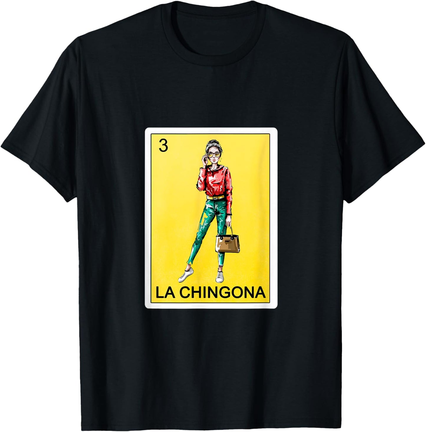 Spanish-Mexican Bingo Funny Gifts - La Chingona T-Shirt - T-Shirt | Black
