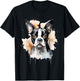 Boston Terrier Lovers Design Pop Art Boston Terrier Dog T-Shirt - T-Shirt | Black