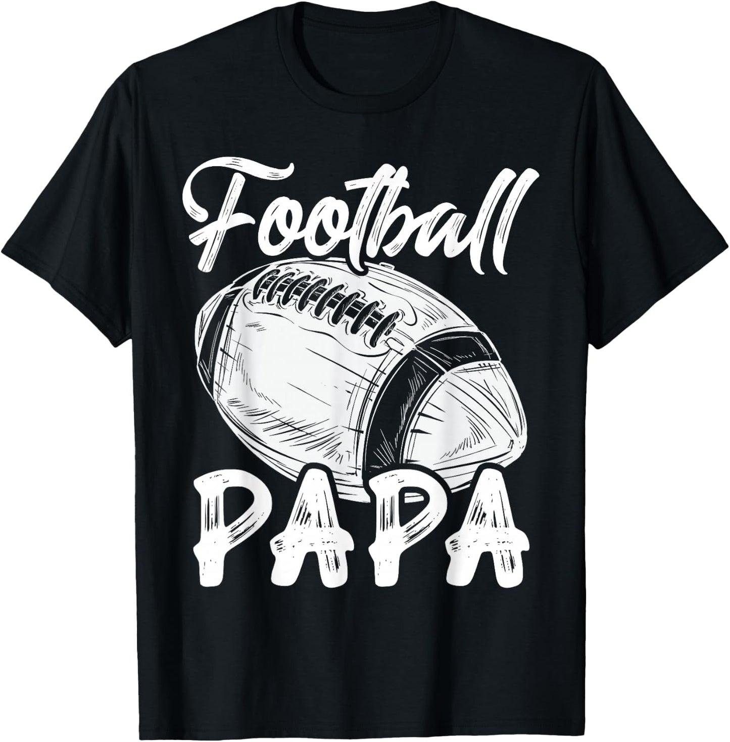 Football Papa Family Matching Players Fathers Day T-Shirt - T-Shirt | Black