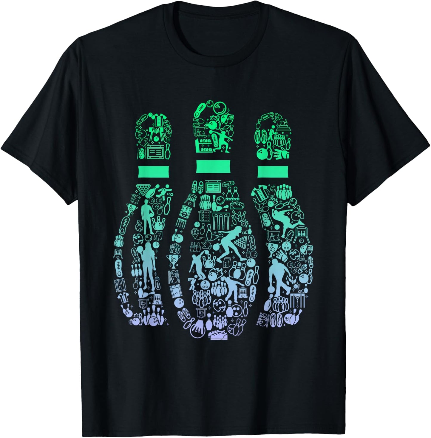 Bowling Pin for Bowler | Bowling Team Girls' Bowling , black T-Shirt - T-Shirt | Black