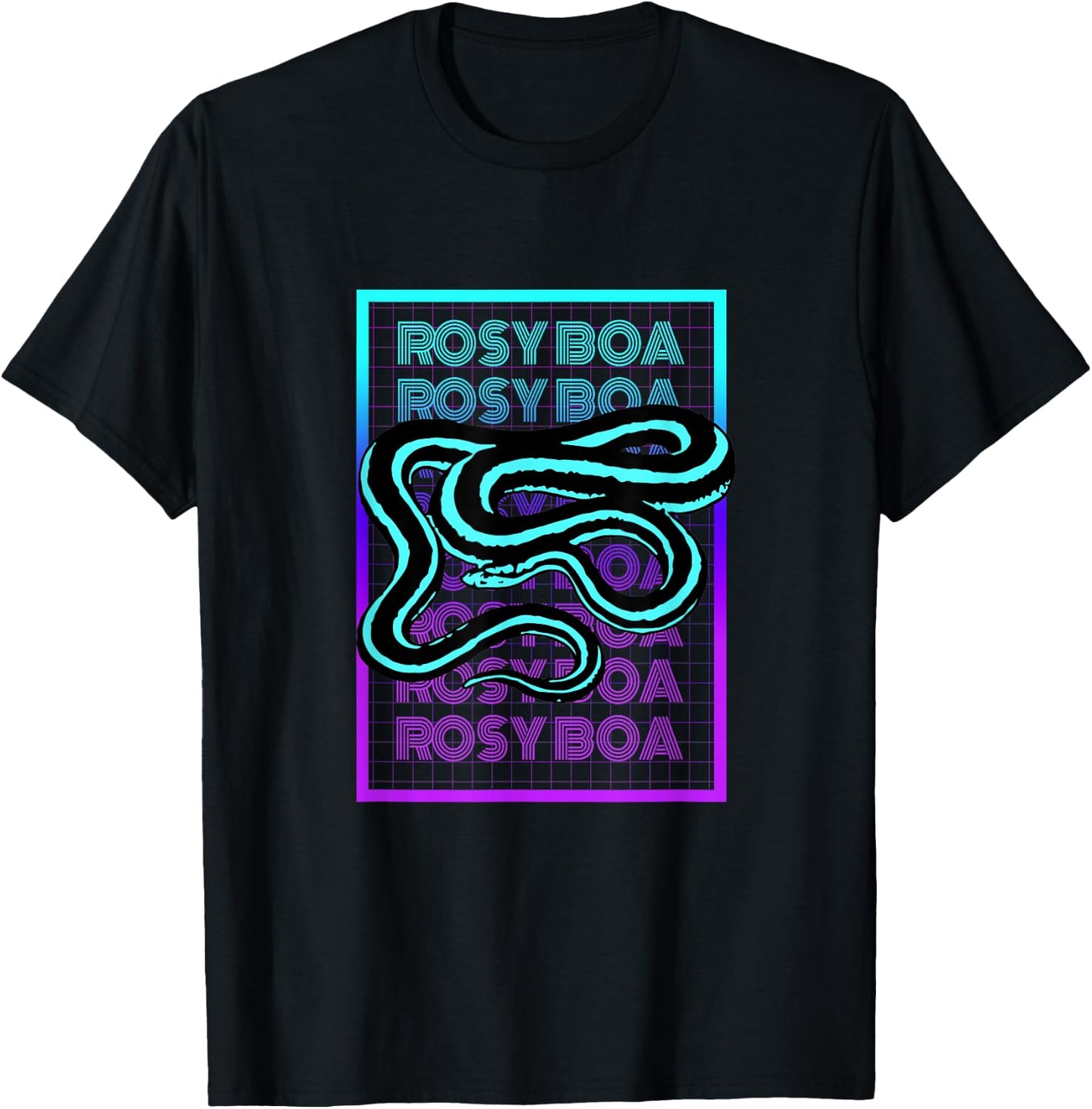Rosy Boa Snake Vintage Retro Rosy Boa T-Shirt - T-Shirt | Black
