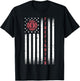 Firefighter Patriotic Usa American Flag T-Shirt - T-Shirt | Black