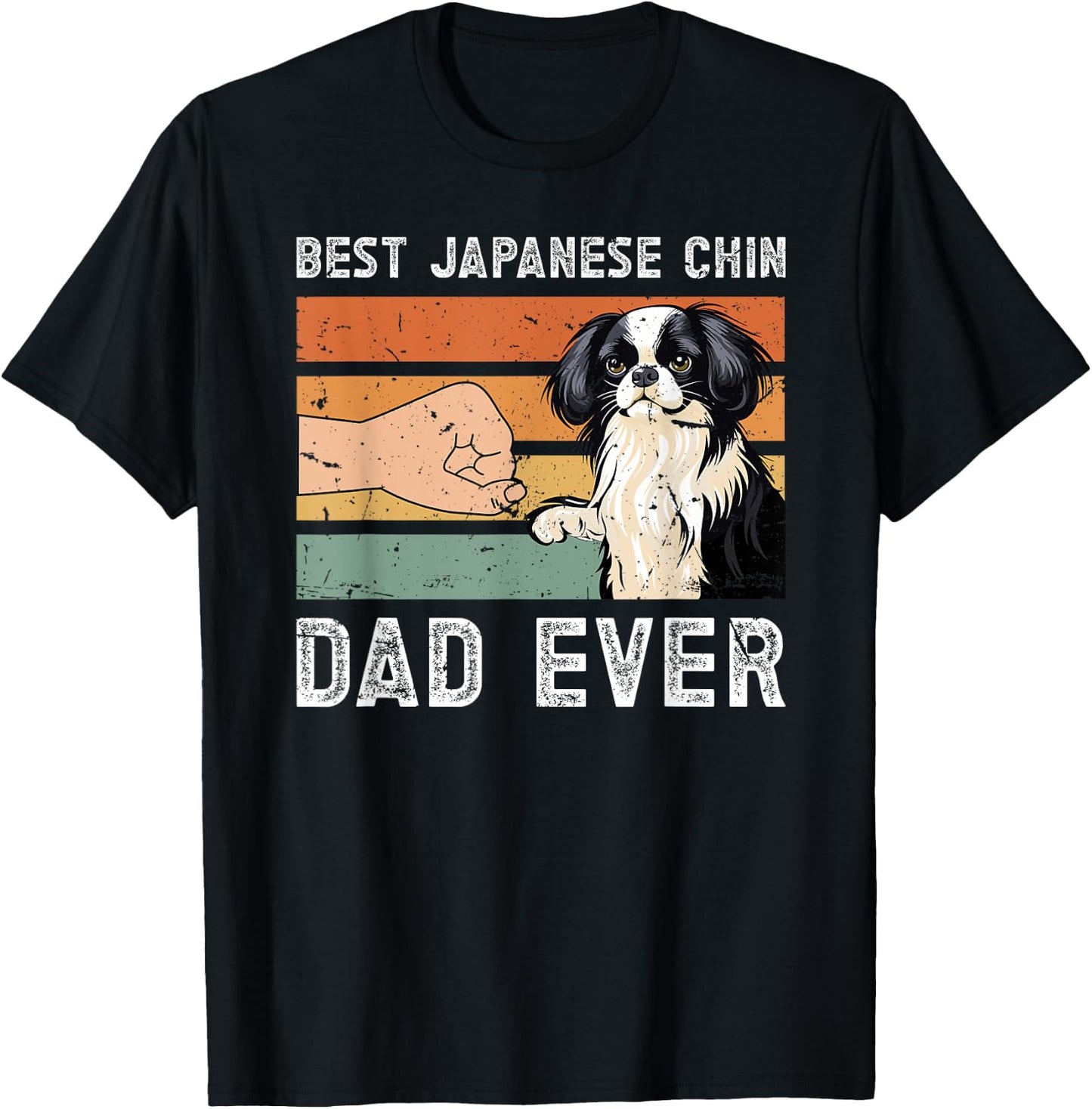 Best Japanese Chin Dad Ever Japanese Chin Owner T-Shirt - T-Shirt | Black
