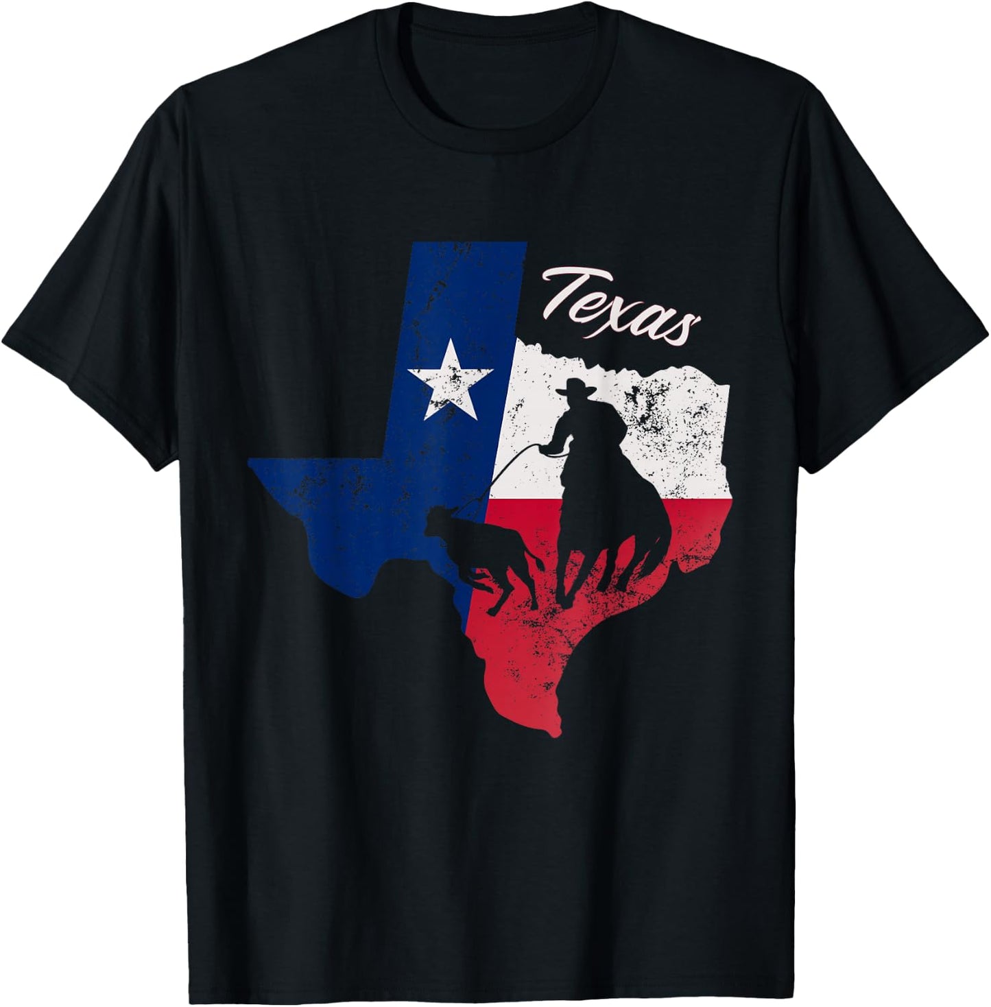State of Texas Flag Map Distressed - Native Texan TX Classic T-Shirt - T-Shirt | Black