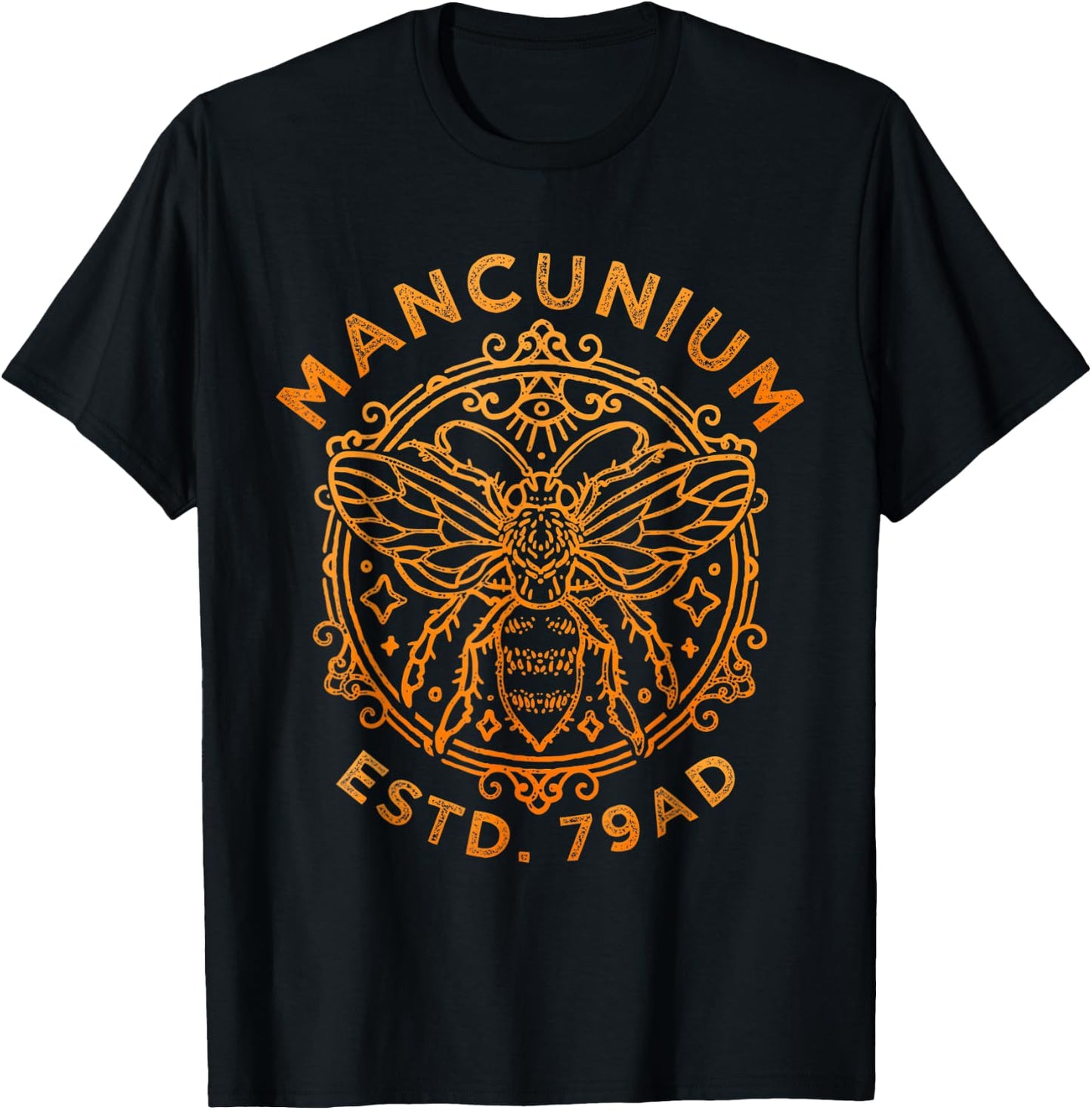 Mancunium 79AD, Manchester England, Worker Bee, Mancunian T-Shirt - T-Shirt | Black