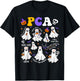 Spooky PCA Ghost Halloween Cute Groovy Nursing Halloween T-Shirt - T-Shirt | Black