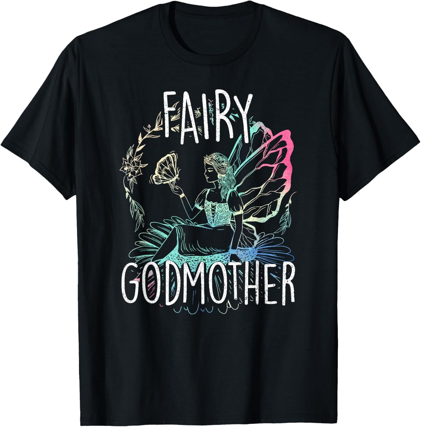 Godmother Magic Fairy Tales Fairy Godmother Godmom Godparents T-Shirt - T-Shirt | Black