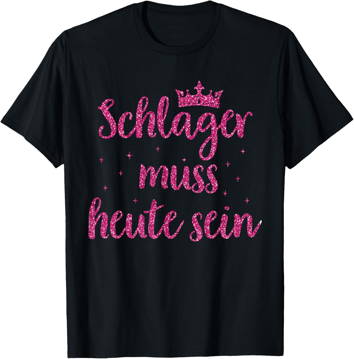 Schlager Music Costume Schlagerfan Schlager Music Party Girls , black T-Shirt - T-Shirt | Black